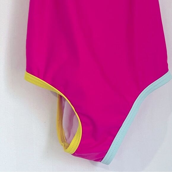 Wonder Nation Baby Girl Solid Pink Swimsuit Size 18M - Picture 5 of 6